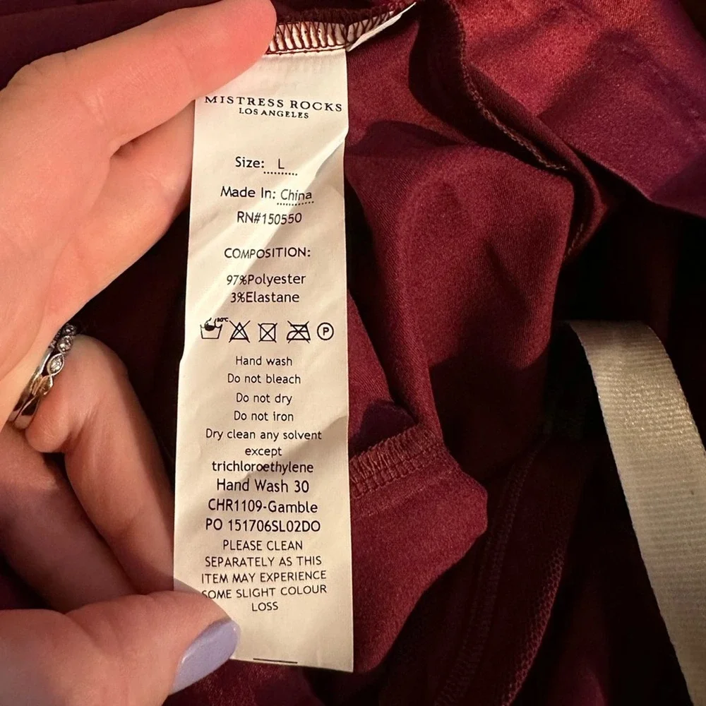 NWT MISTRESS ROCKS x HOUSE OF CB Gamble Dress Wine